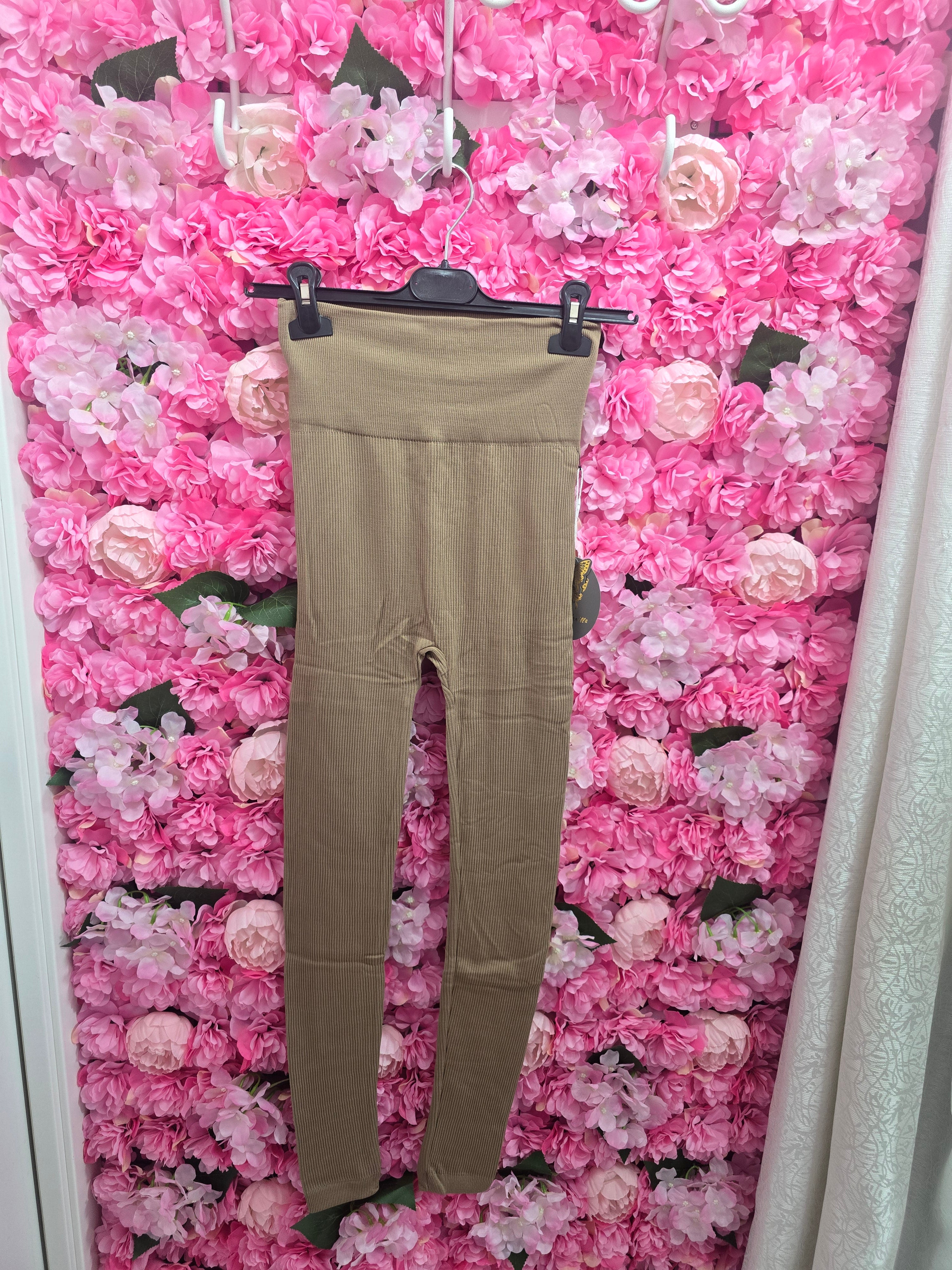 Leggins a costina push/up