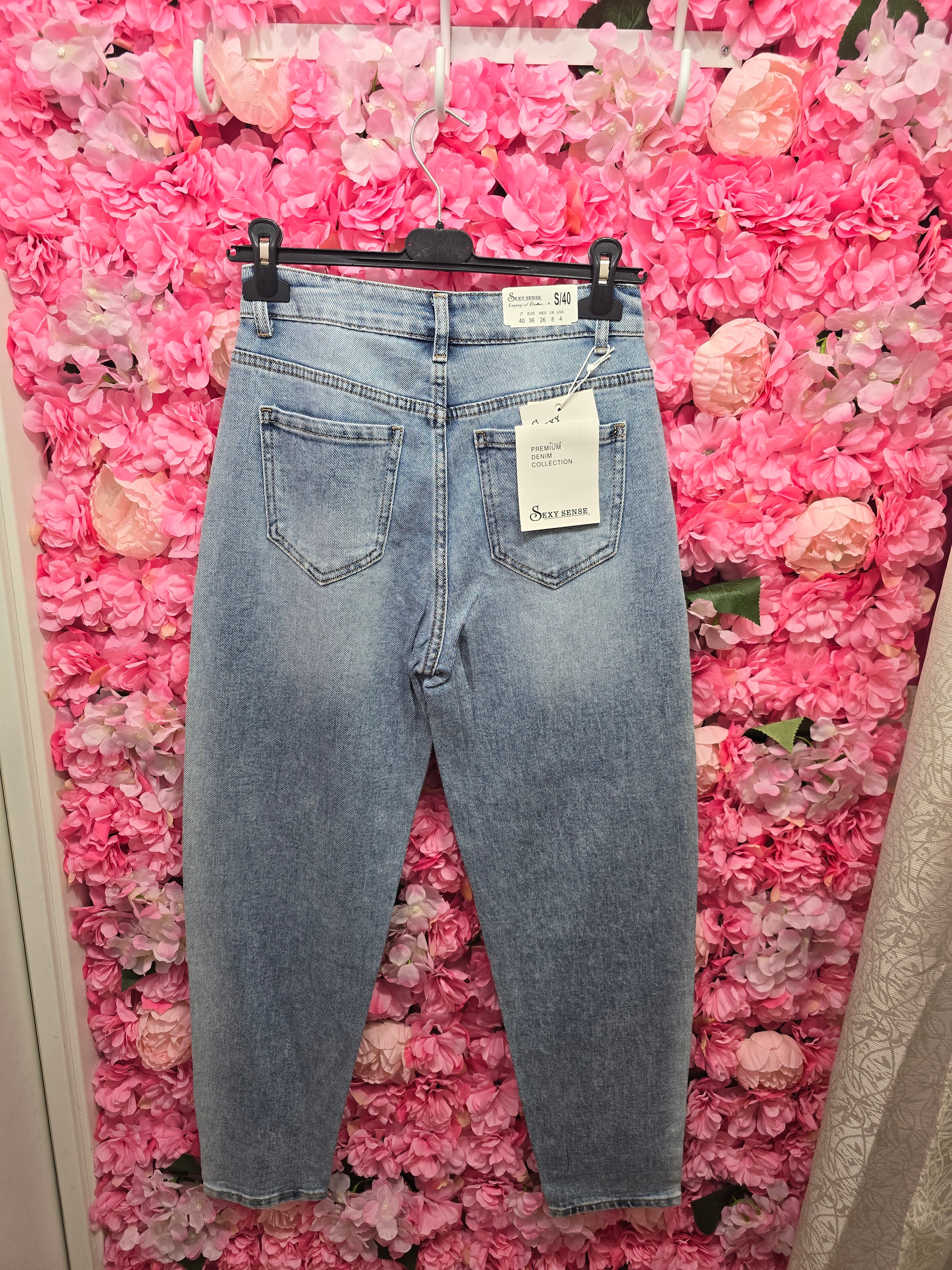Jeans ballon brillantinato