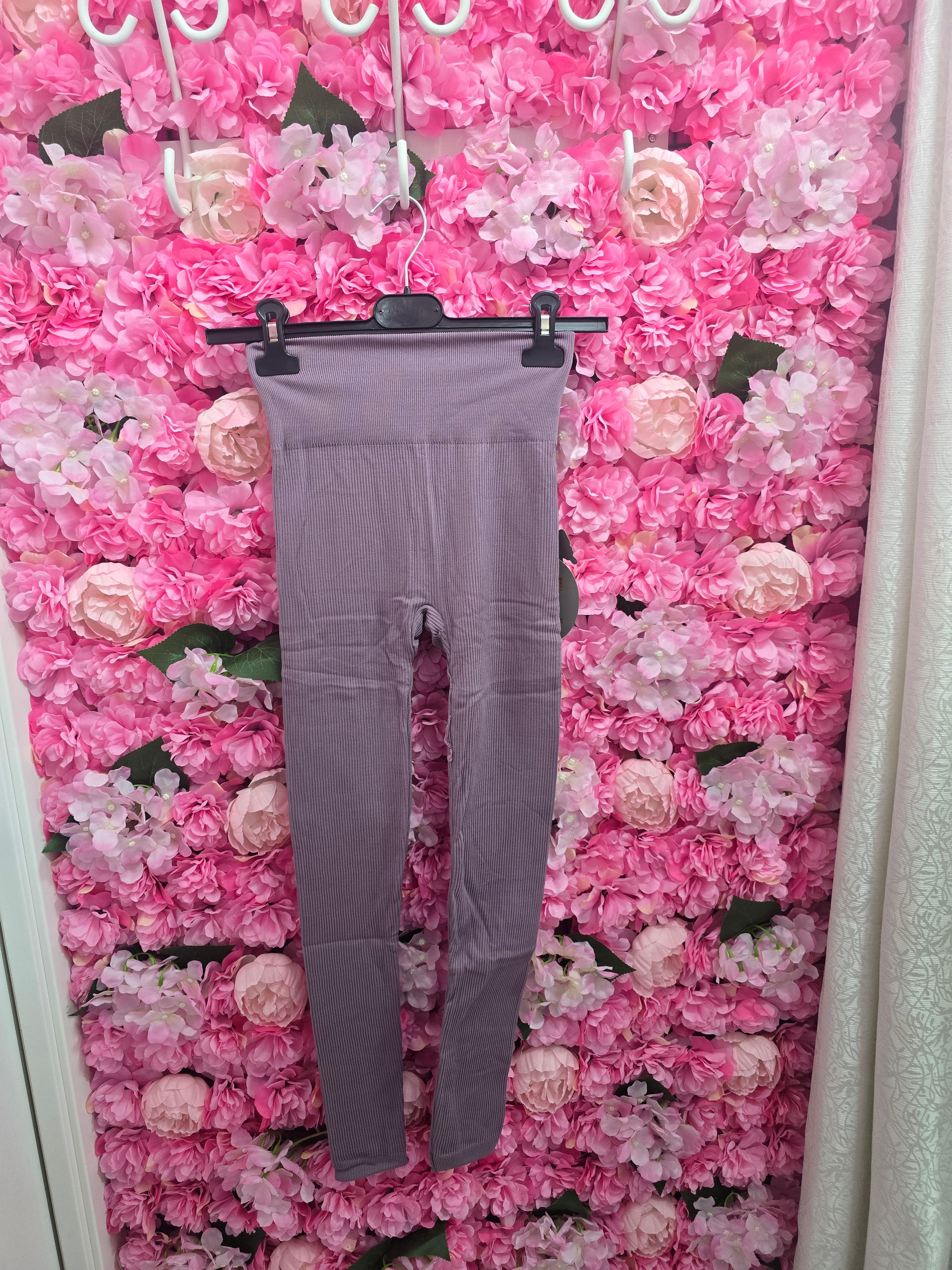 Leggins a costina push/up
