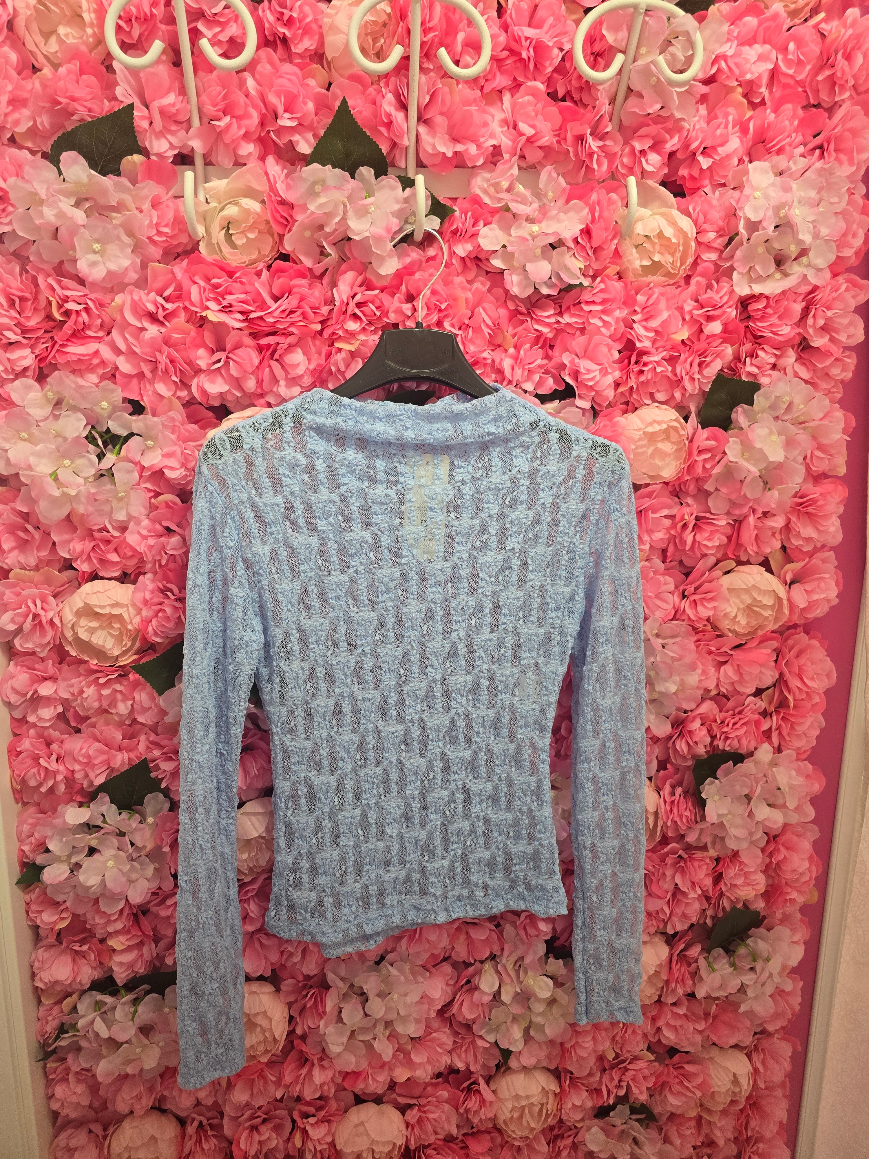 Maglia trasparente ricamata
