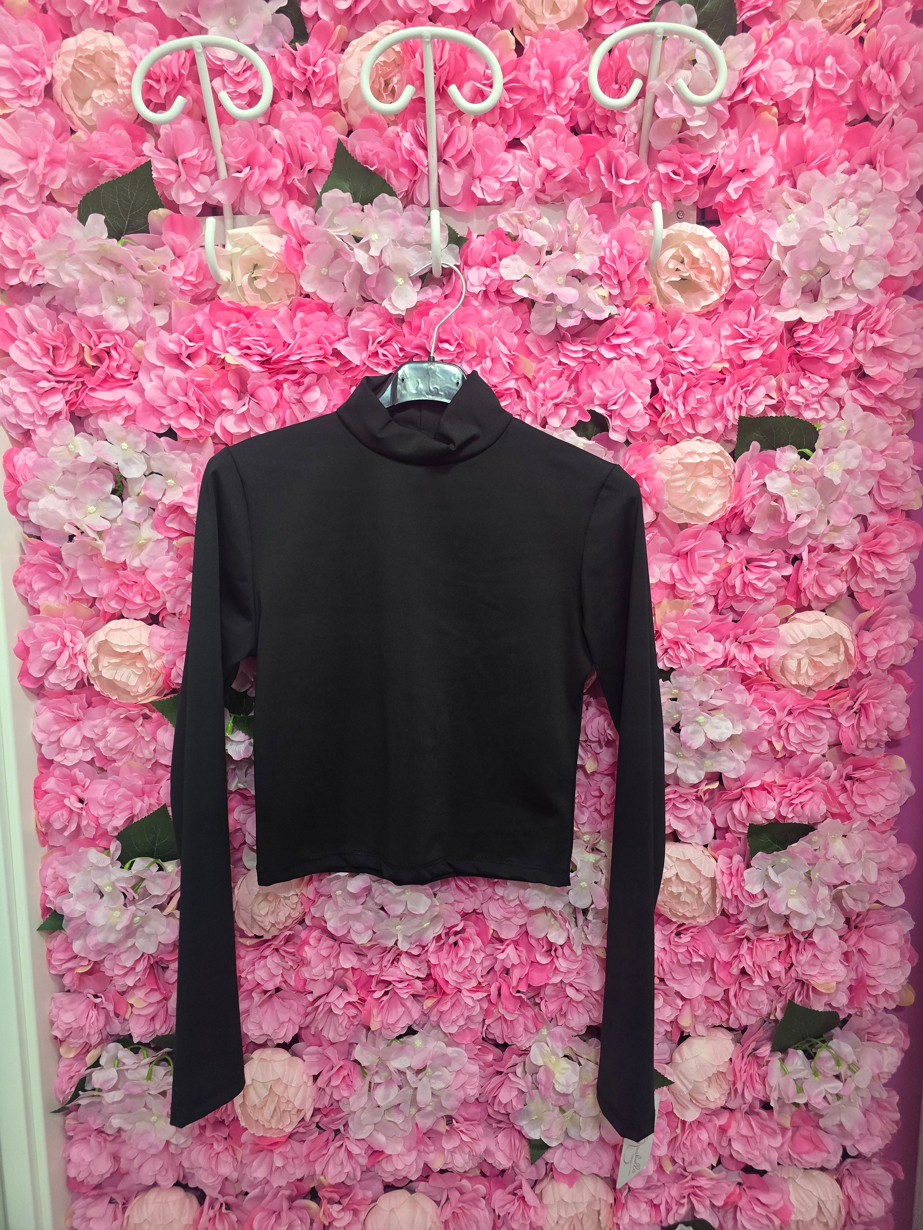 Maglia crop con colletto