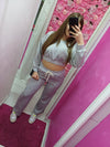 Coordinato in tuta crop