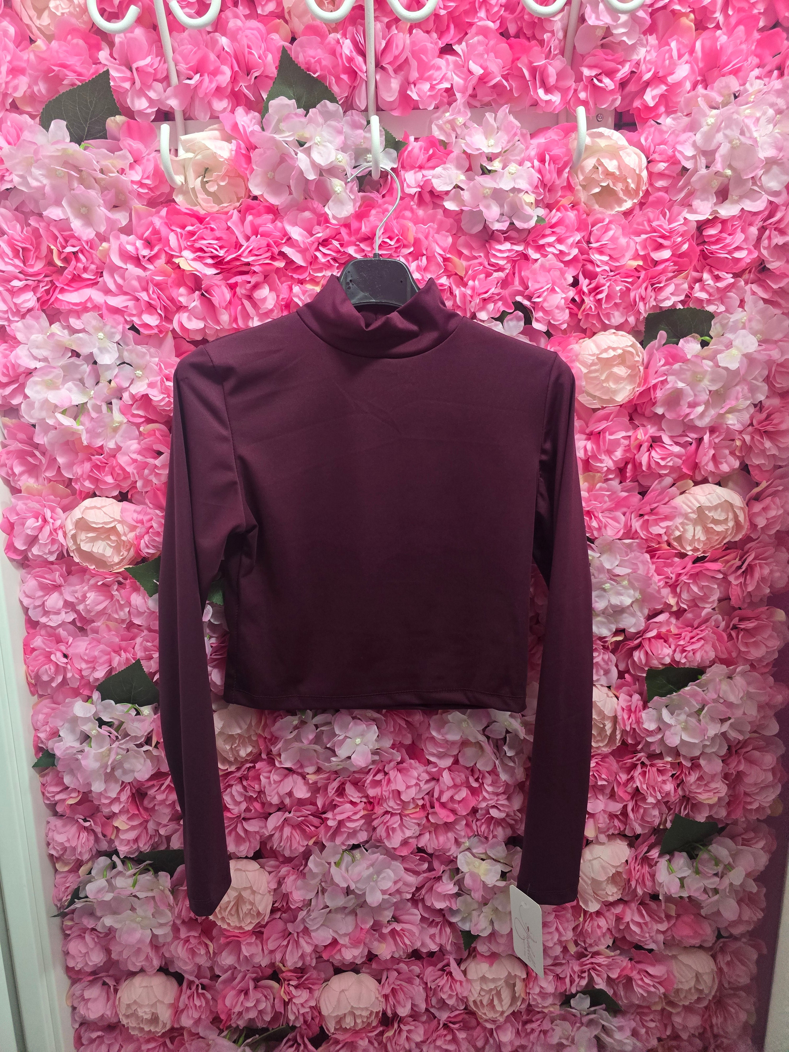 Maglia crop con colletto